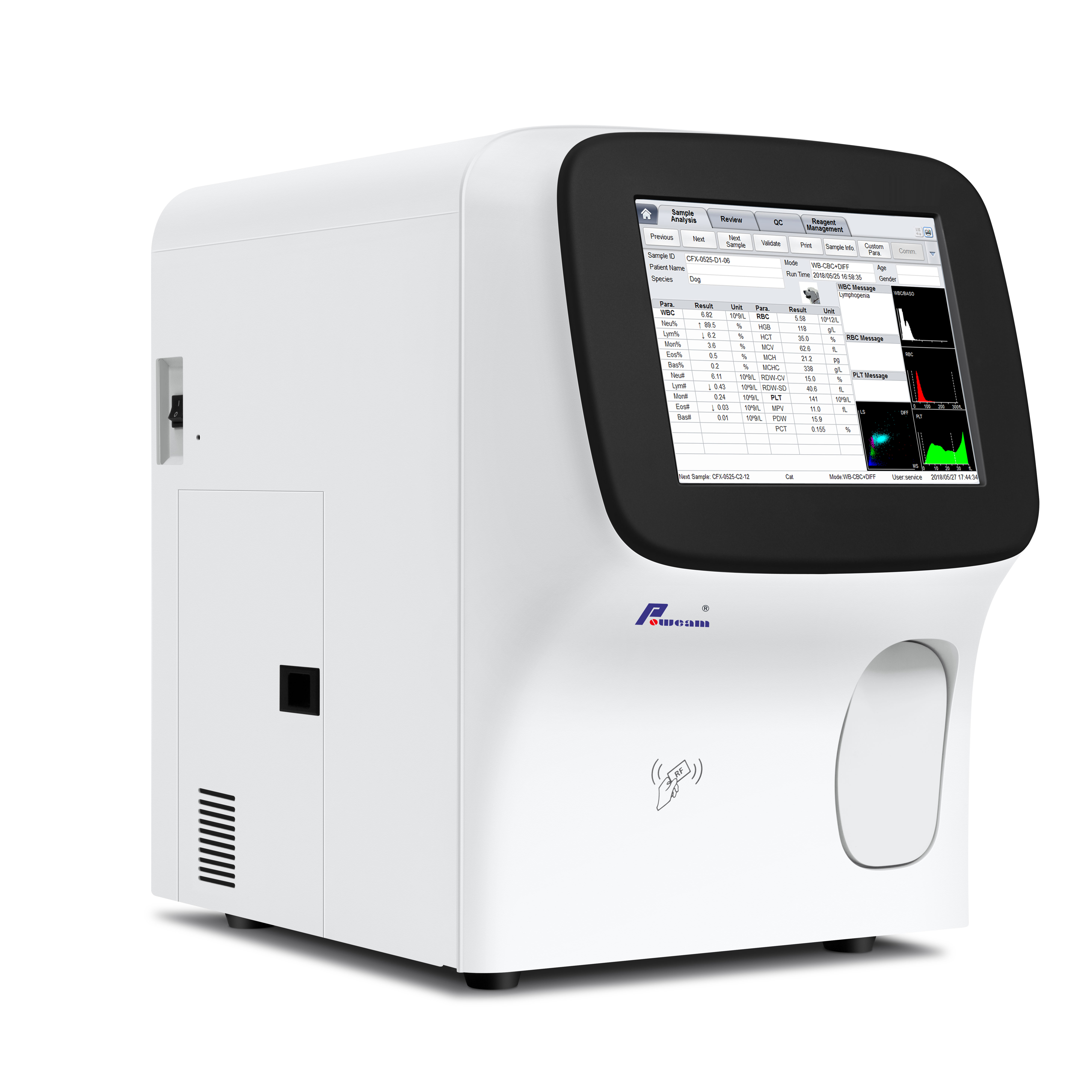 实验室设备5部分自动血细胞计数器血液分析仪